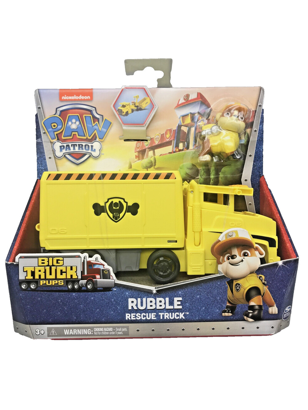 Paw Patrol Big Truck Pups Rubble Transforming Rescue Truck with Figure Yellow